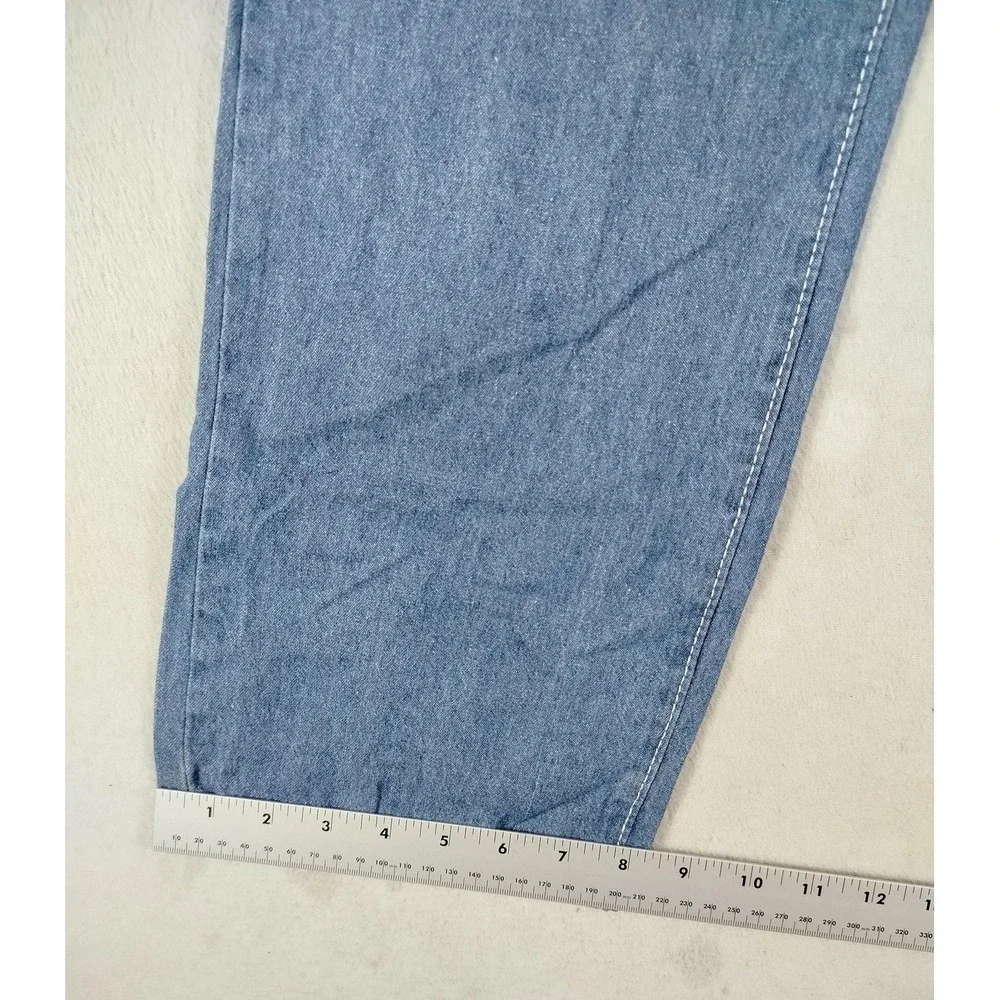 Denim Bibs Overalls Men 40 Blue Bib Adjustable Straps Pockets Stretch Adjustable